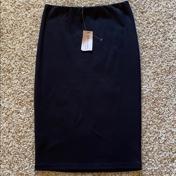 🆕 PHILOSOPHY BLACK STRETCHY SKIRT - Picture 2 of 5